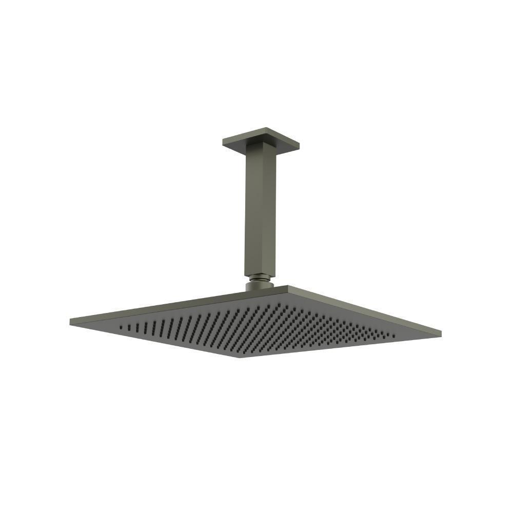 12" Rain Head with 6" Ceiling Mount Arm | Gun Metal Grey