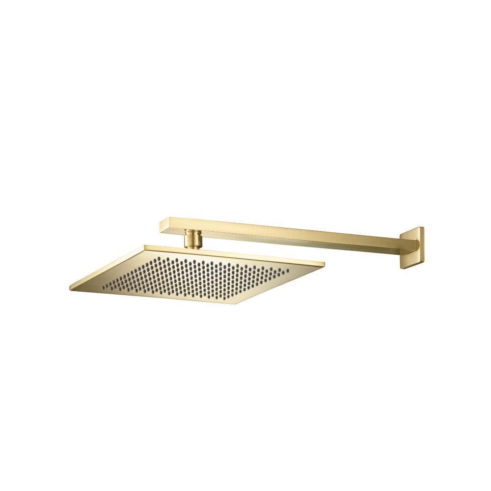 10" Rain Head with 15" Arm | Satin Brass PVD