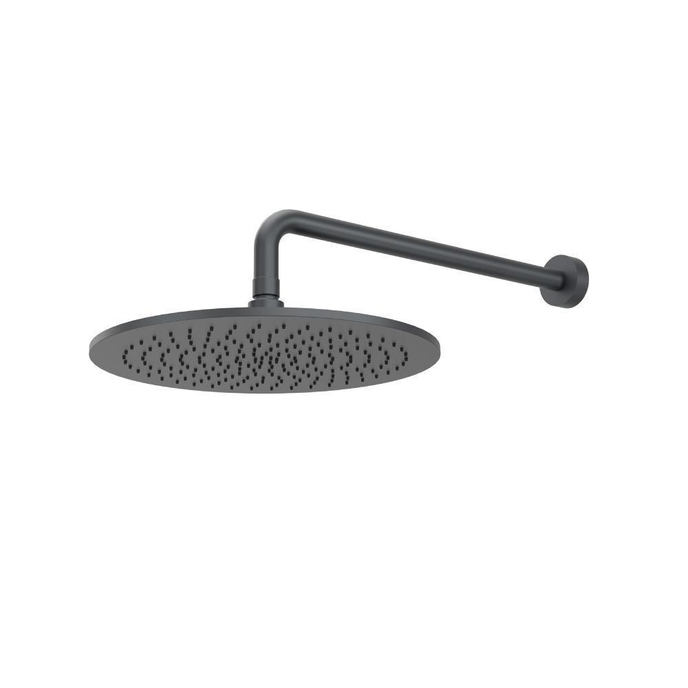 12" Rain Head with 16" Arm | Rock Grey