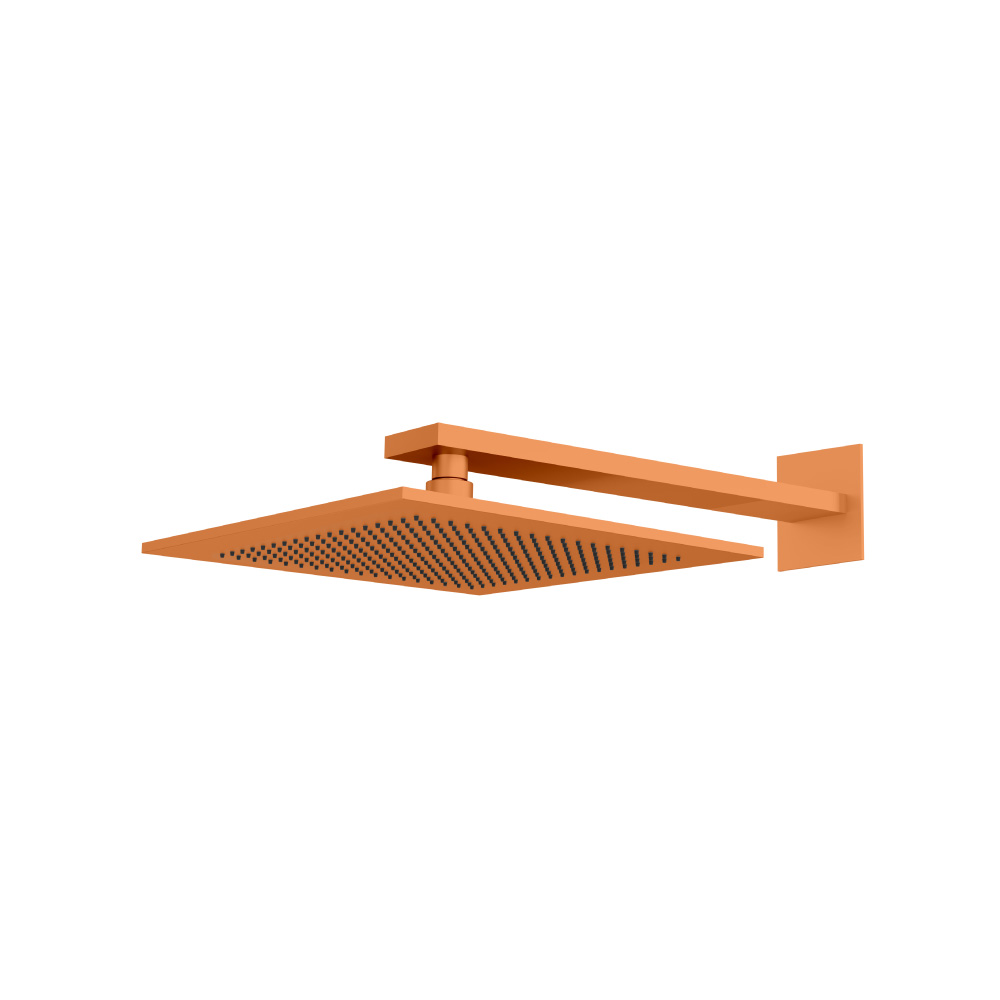 12" Rain Head with 16" Arm | Terracotta Orange