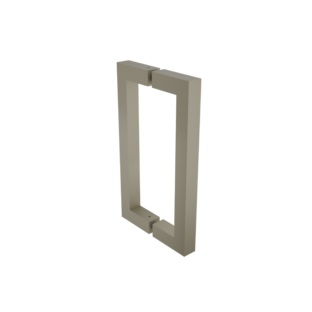 8" Back-To-Back Square Shower Door Pull Handle | Light Verde