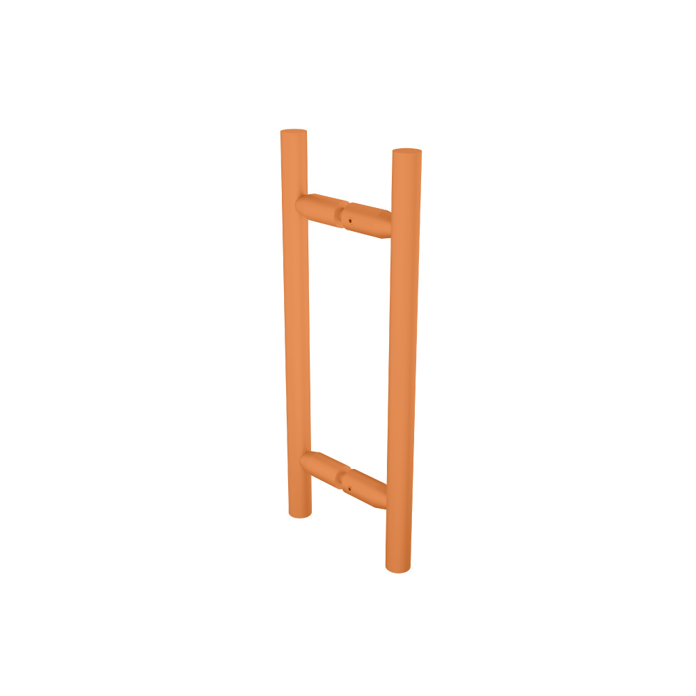 8" Back-To-Back Shower Door Pull Handle | Terracotta Orange