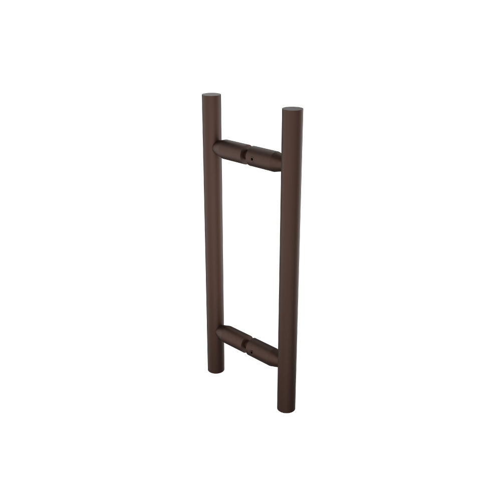 8" Back-To-Back Shower Door Pull Handle | Vortex Brown