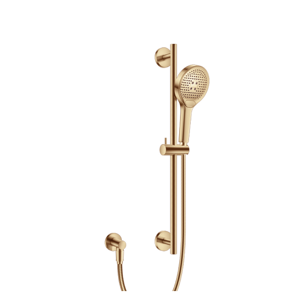 Hand Shower Set with Slide Bar and Elbow | Brushed Bronze PVD