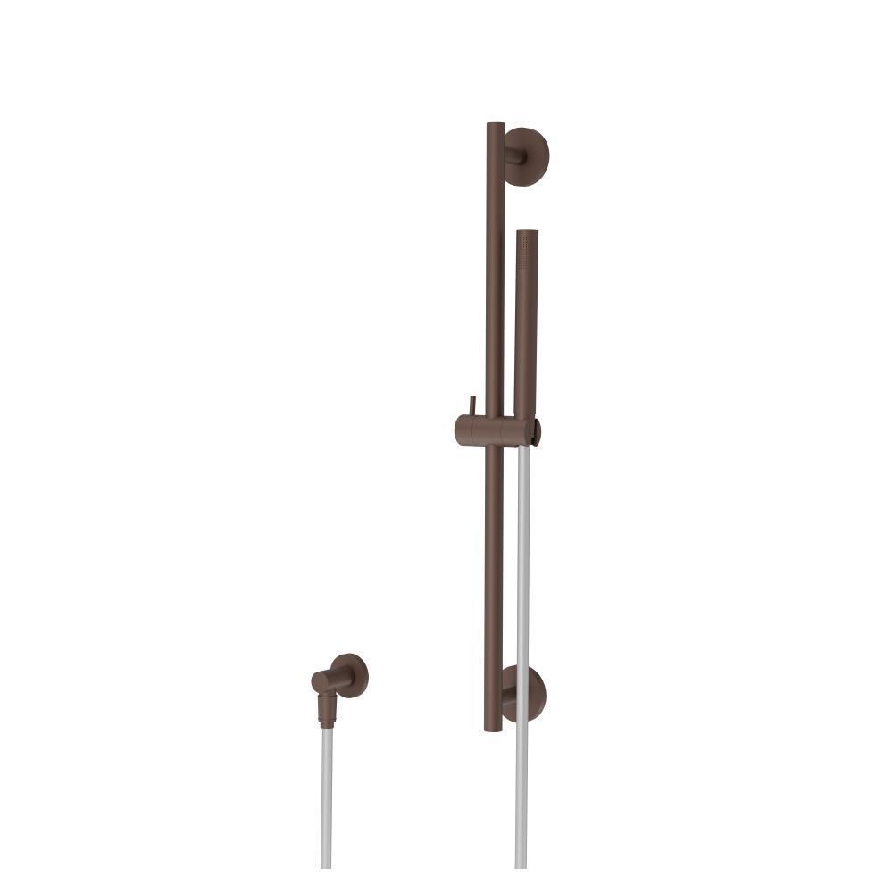 Hand Shower Set with Slide Bar and Elbow | Vortex Brown