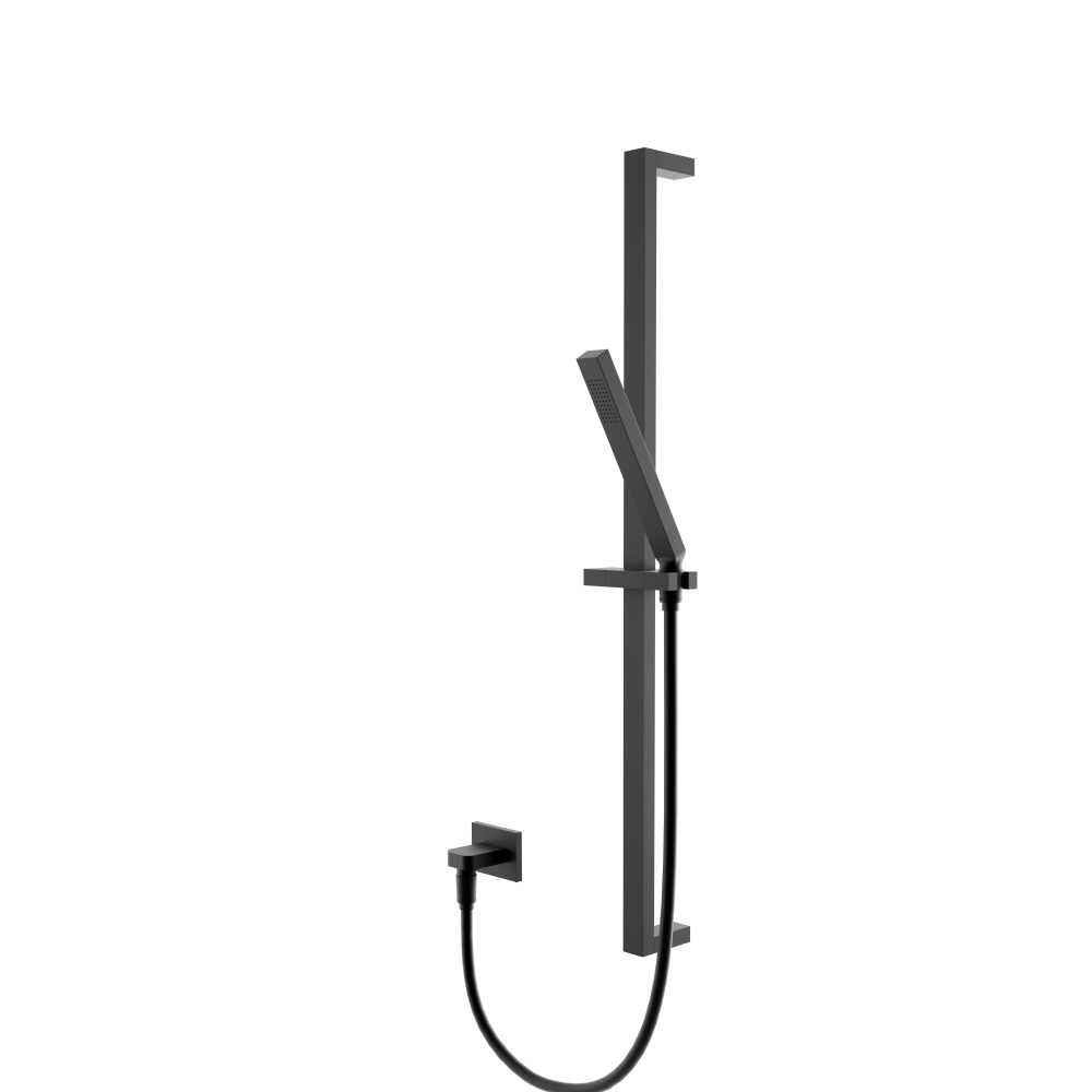 Hand Shower Set with Slide Bar and Elbow | Matte Black