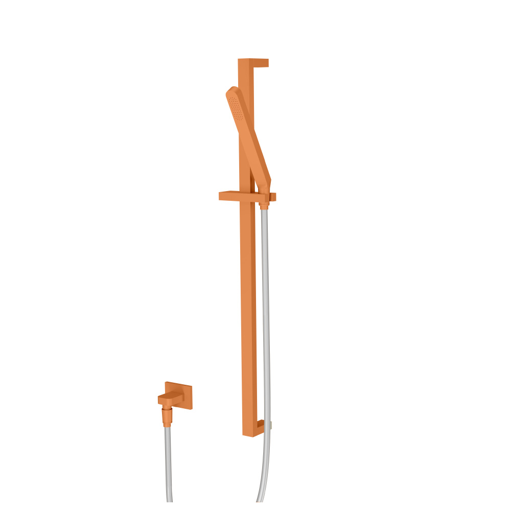 Hand Shower Set with Slide Bar and Elbow | Terracotta Orange