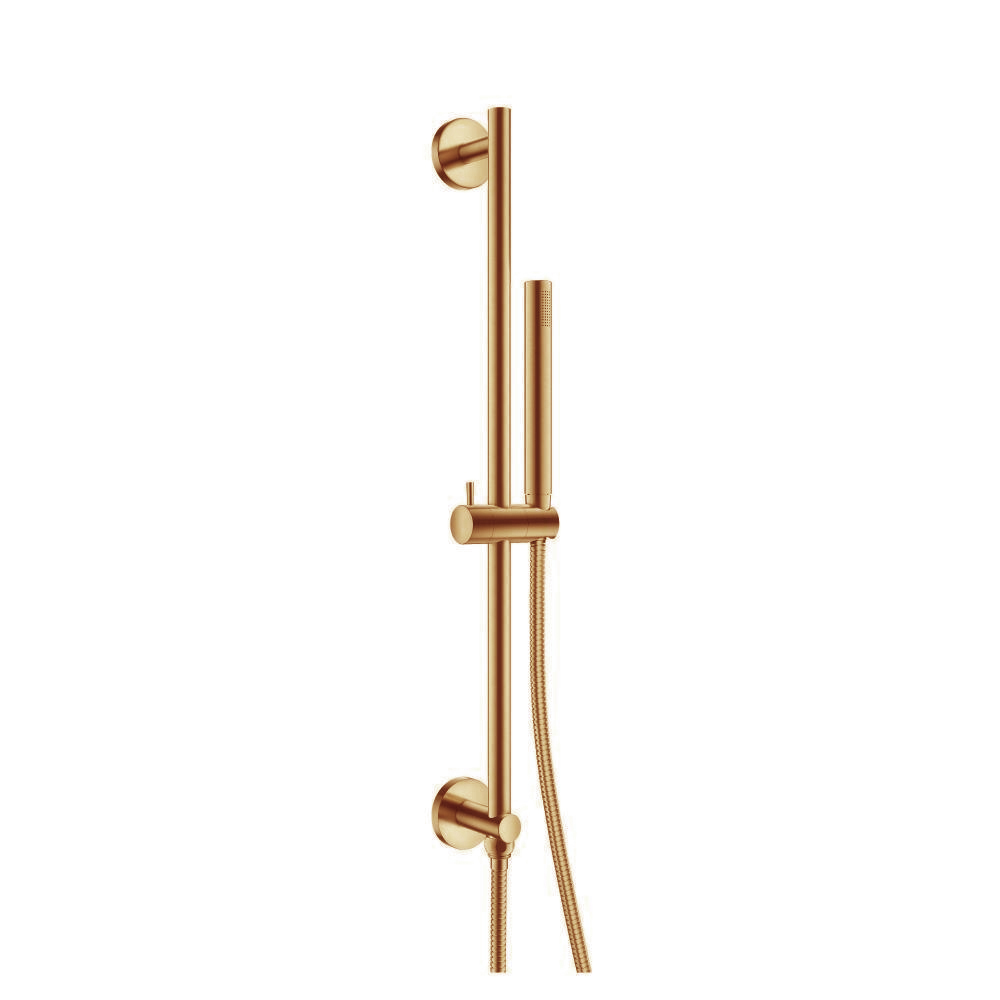 Hand Shower Set with Slide Bar, Integrated Elbow & Hose | Brushed Bronze PVD
