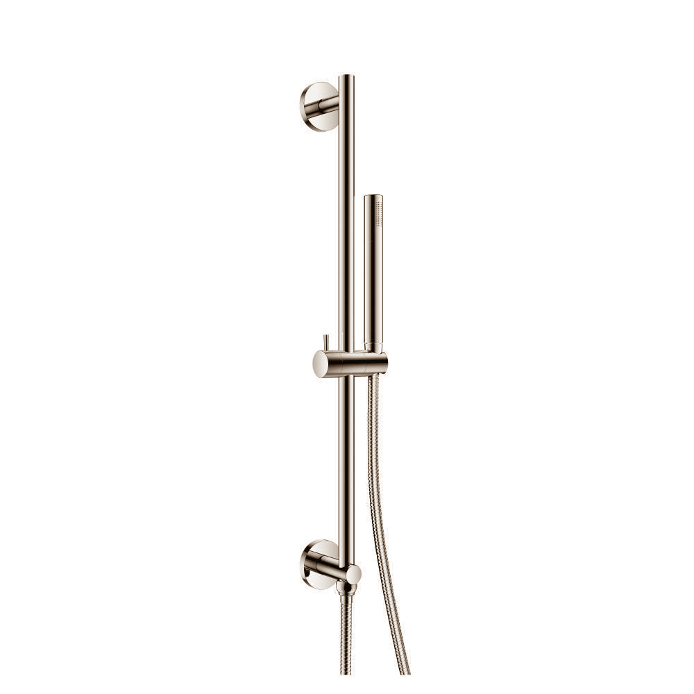 Hand Shower Set with Slide Bar, Integrated Elbow & Hose | Polished Nickel PVD