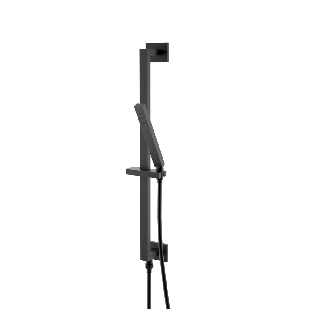 Hand Shower Set with Slide Bar, Integrated Elbow & Hose | Matte Black