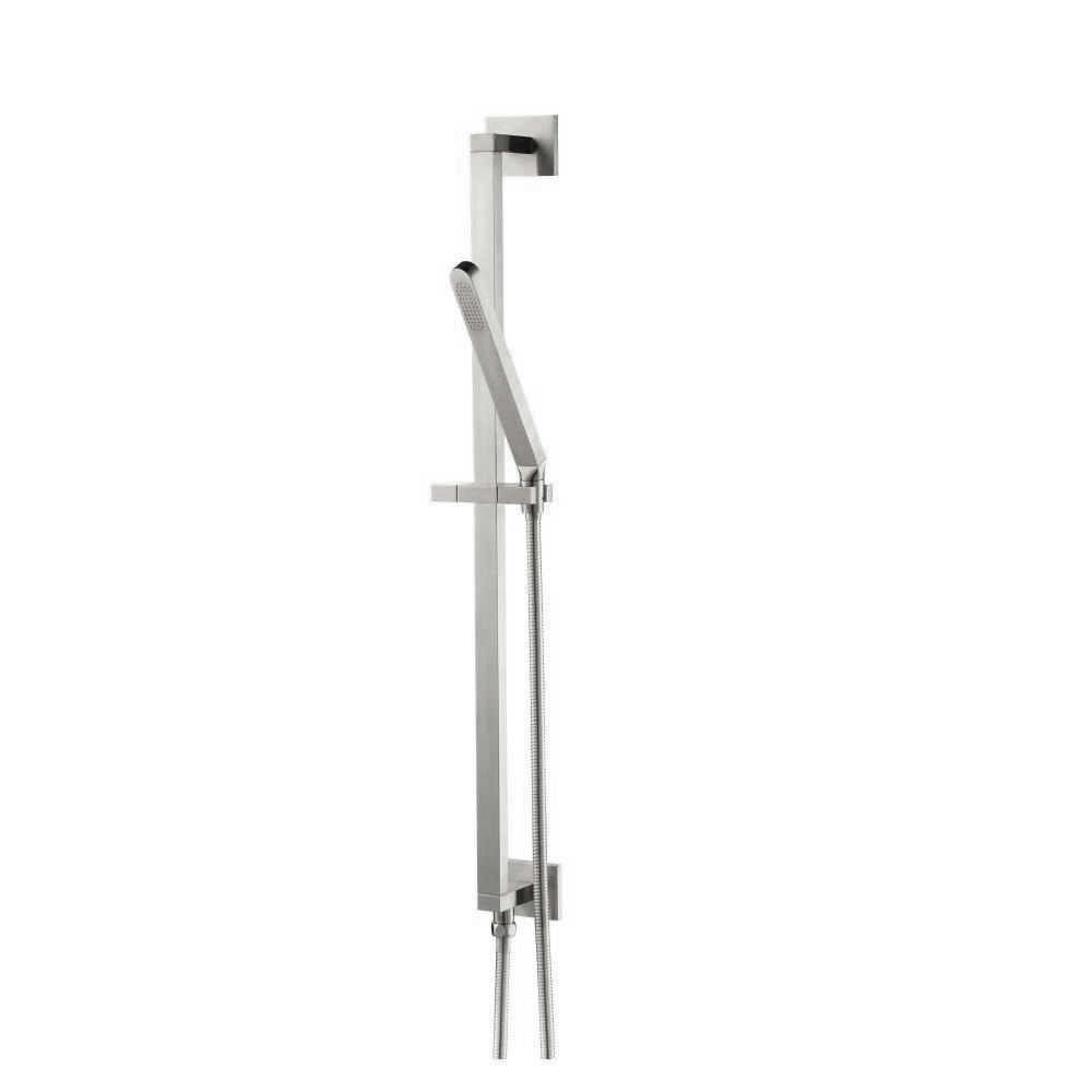 Hand Shower Set with Slide Bar, Integrated Elbow & Hose | Brushed Nickel PVD