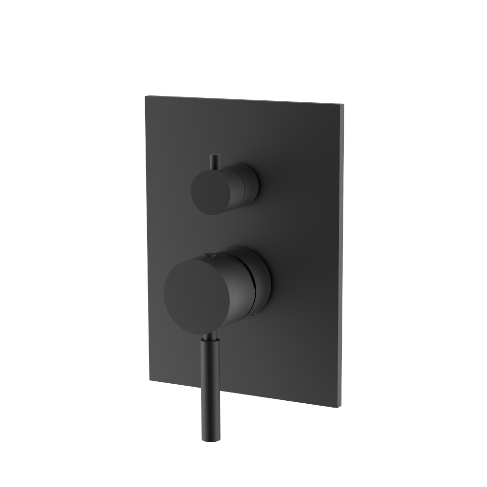 Tub / Shower Trim With Pressure Balance Valve - 3-Output | Matte Black