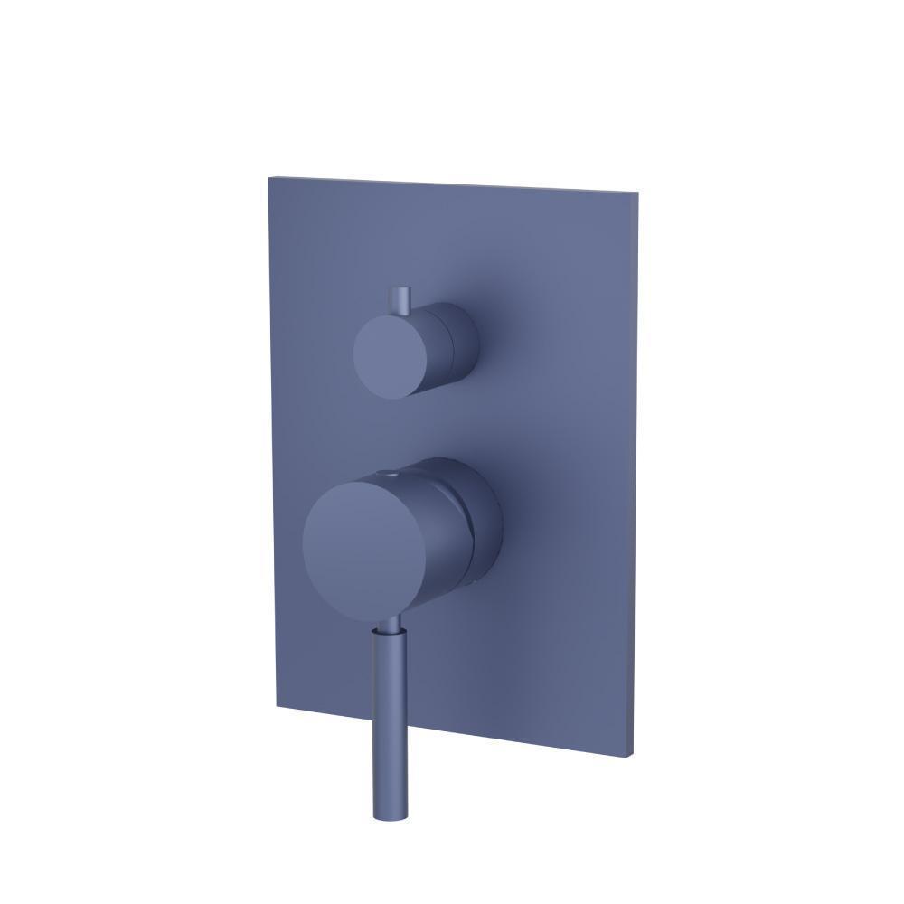 Tub / Shower Trim With Pressure Balance Valve - 2-Output | Navy Blue