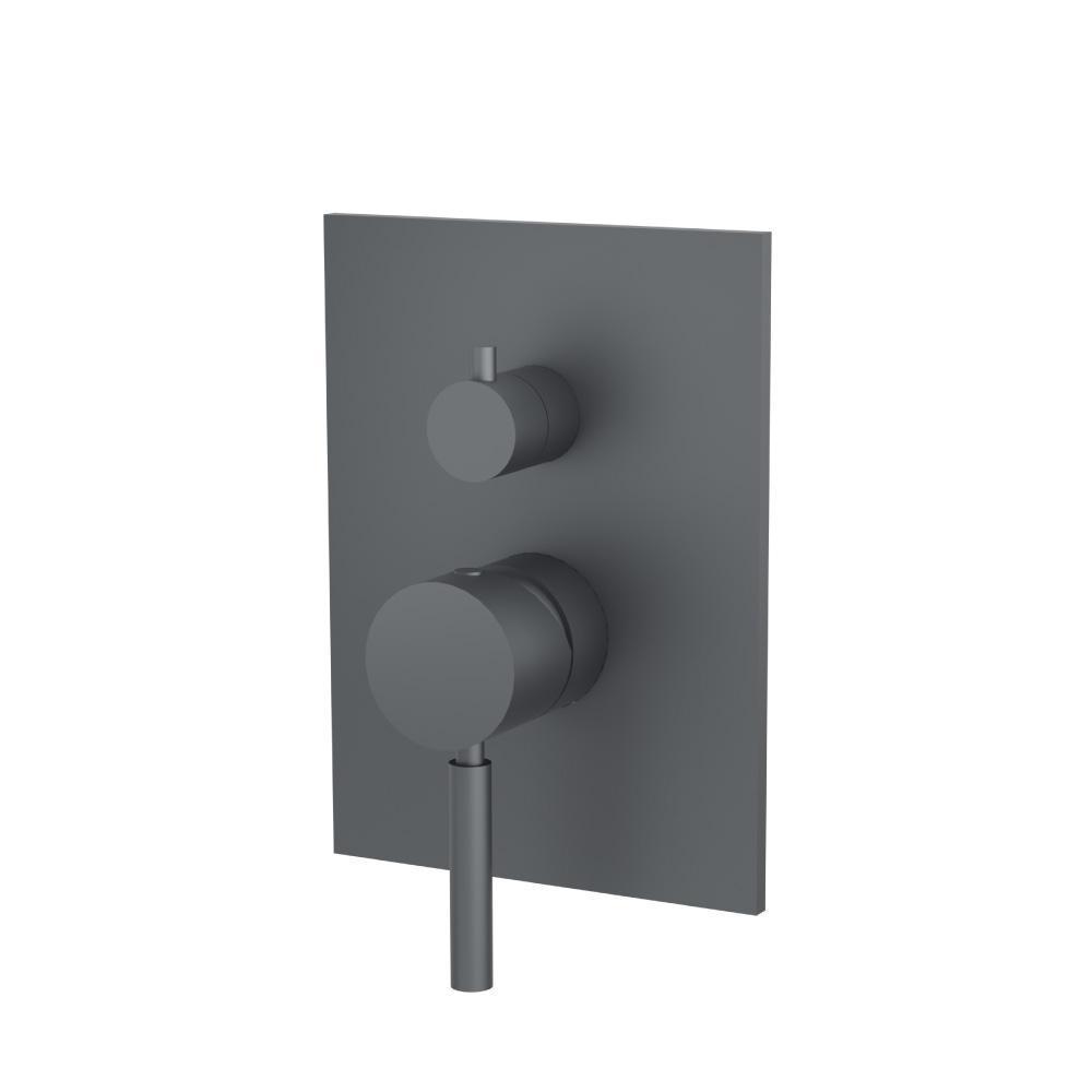 Tub / Shower Trim With Pressure Balance Valve - 2-Output | Rock Grey