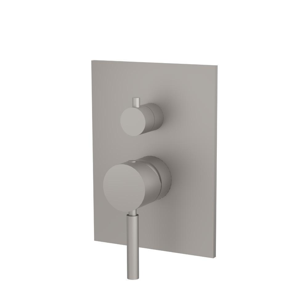 Tub / Shower Trim With Pressure Balance Valve - 2-Output | Steel Grey