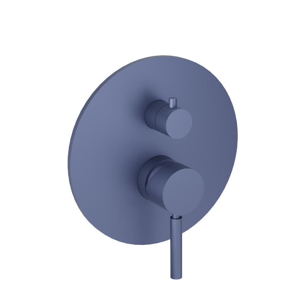 Tub / Shower Trim With Pressure Balance Valve - 2-Output | Navy Blue