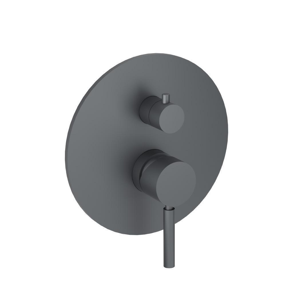 Tub / Shower Trim With Pressure Balance Valve - 2-Output | Rock Grey