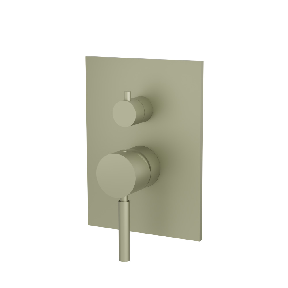 Tub / Shower Trim With Pressure Balance Valve - 3-Output | Army Green