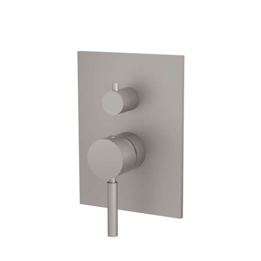 Tub / Shower Trim With Pressure Balance Valve - 3-Output | Steel Grey