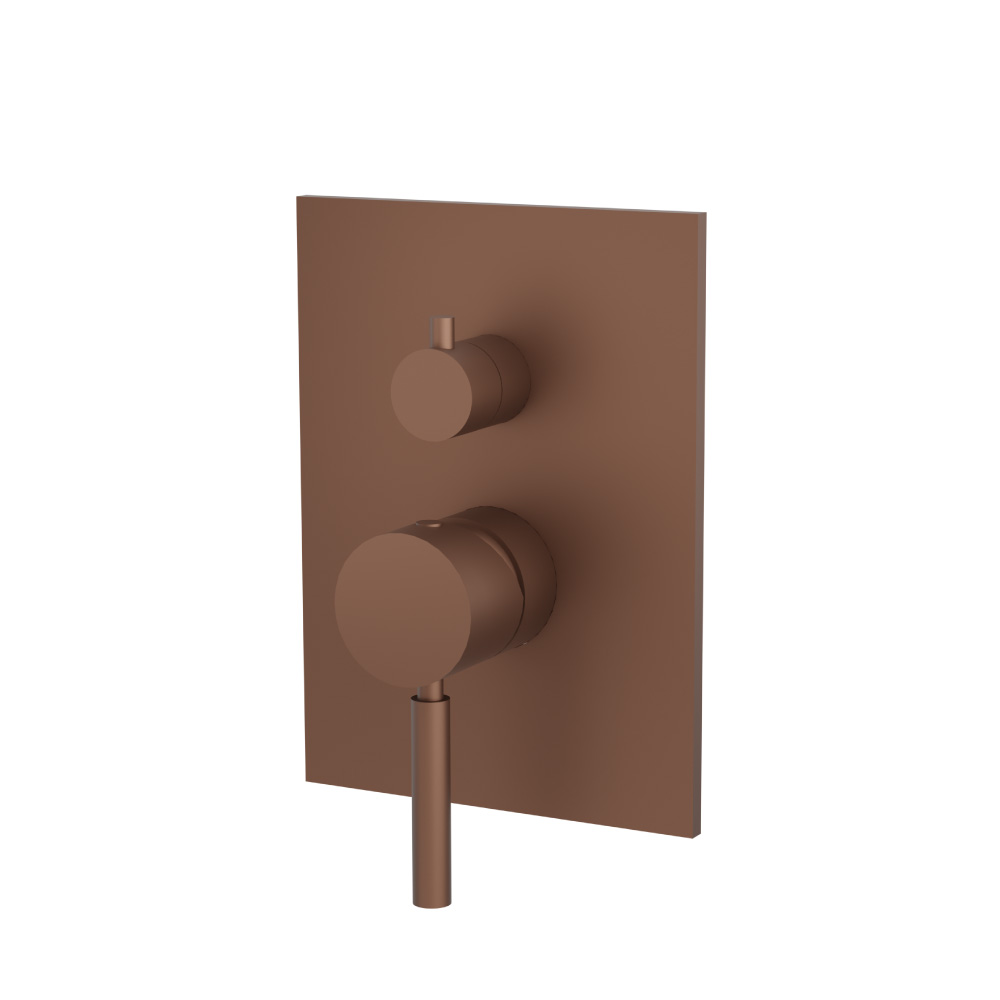 Tub / Shower Trim With Pressure Balance Valve - 3-Output | Vortex Brown