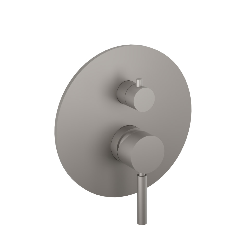 Tub / Shower Trim With Pressure Balance Valve - 3-Output | Steel Grey