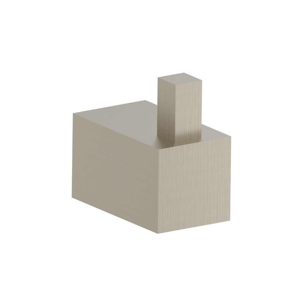 Brass Bathroom Towel / Robe Hook | Brushed Nickel PVD