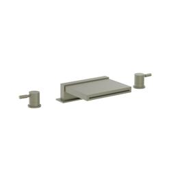3 Hole Deck Mount Cascade / Sheet Flow Roman Tub Faucet