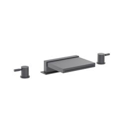 3 Hole Deck Mount Cascade / Sheet Flow Roman Tub Faucet