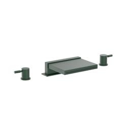3 Hole Deck Mount Cascade / Sheet Flow Roman Tub Faucet