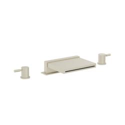 3 Hole Deck Mount Cascade / Sheet Flow Roman Tub Faucet