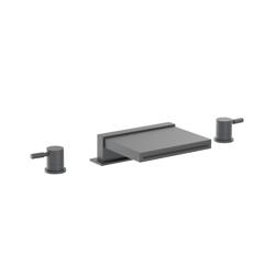 3 Hole Deck Mount Cascade / Sheet Flow Roman Tub Faucet
