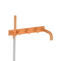 Wall Mount Tub Filler With Hand Shower
