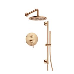 Two Output Shower Set With Shower Head, Hand Held And Slide Bar