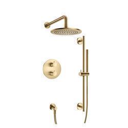 Two Output Shower Set With Shower Head, Hand Held And Slide Bar