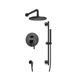 Two Output Shower Set With Shower Head, Hand Held And Slide Bar