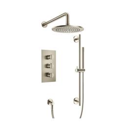Two Output Shower Set With Shower Head, Hand Held And Slide Bar