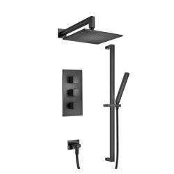 Two Output Shower Set With Shower Head, Hand Held And Slide Bar