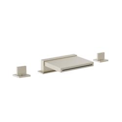 3 Hole Deck Mount Cascade / Sheet Flow Roman Tub Faucet