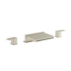 3 Hole Deck Mount Cascade / Sheet Flow Roman Tub Faucet