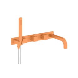 Wall Mount Tub Filler With Hand Shower
