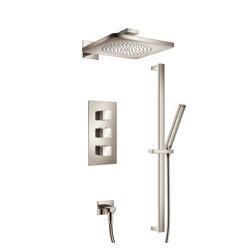 Two Output Shower Set With Shower Head, Hand Held And Slide Bar