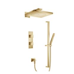 Two Output Shower Set With Shower Head, Hand Held And Slide Bar