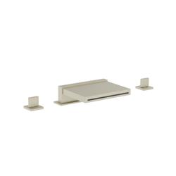 3 Hole Deck Mount Cascade / Sheet Flow Roman Tub Faucet