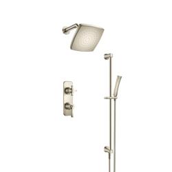 Two Output Shower Set With Shower Head, Hand Held And Slide Bar