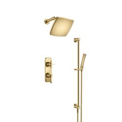 Two Output Shower Set With Shower Head, Hand Held And Slide Bar