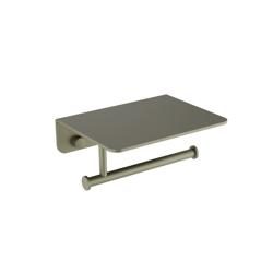 Brass Toilet Paper Holder With Cellphone Shelf