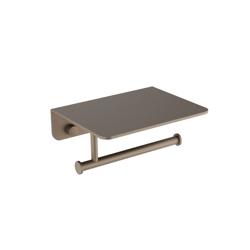 Brass Toilet Paper Holder With Cellphone Shelf