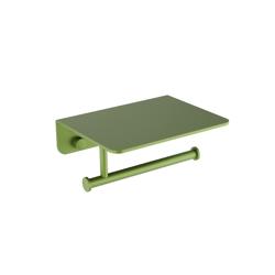 Brass Toilet Paper Holder With Cellphone Shelf