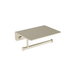 Brass Toilet Paper Holder With Cellphone Shelf