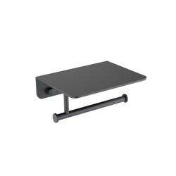 Brass Toilet Paper Holder With Cellphone Shelf